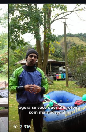 Guia da Montana falando sobre o roteiro com mais adrenalina