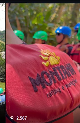 Colete salva-vidas vermelho com o logo da Montana bordado